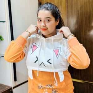 মেয়েদের হুডি অরেঞ্জ